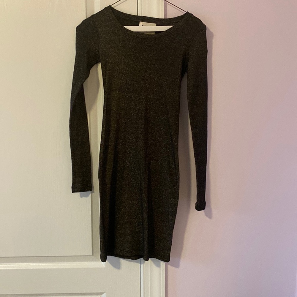 Black and gold glitter dress